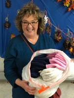 Kellie Conroy hat donation to CCMH Maternal Child ion Gillette, Wyoming